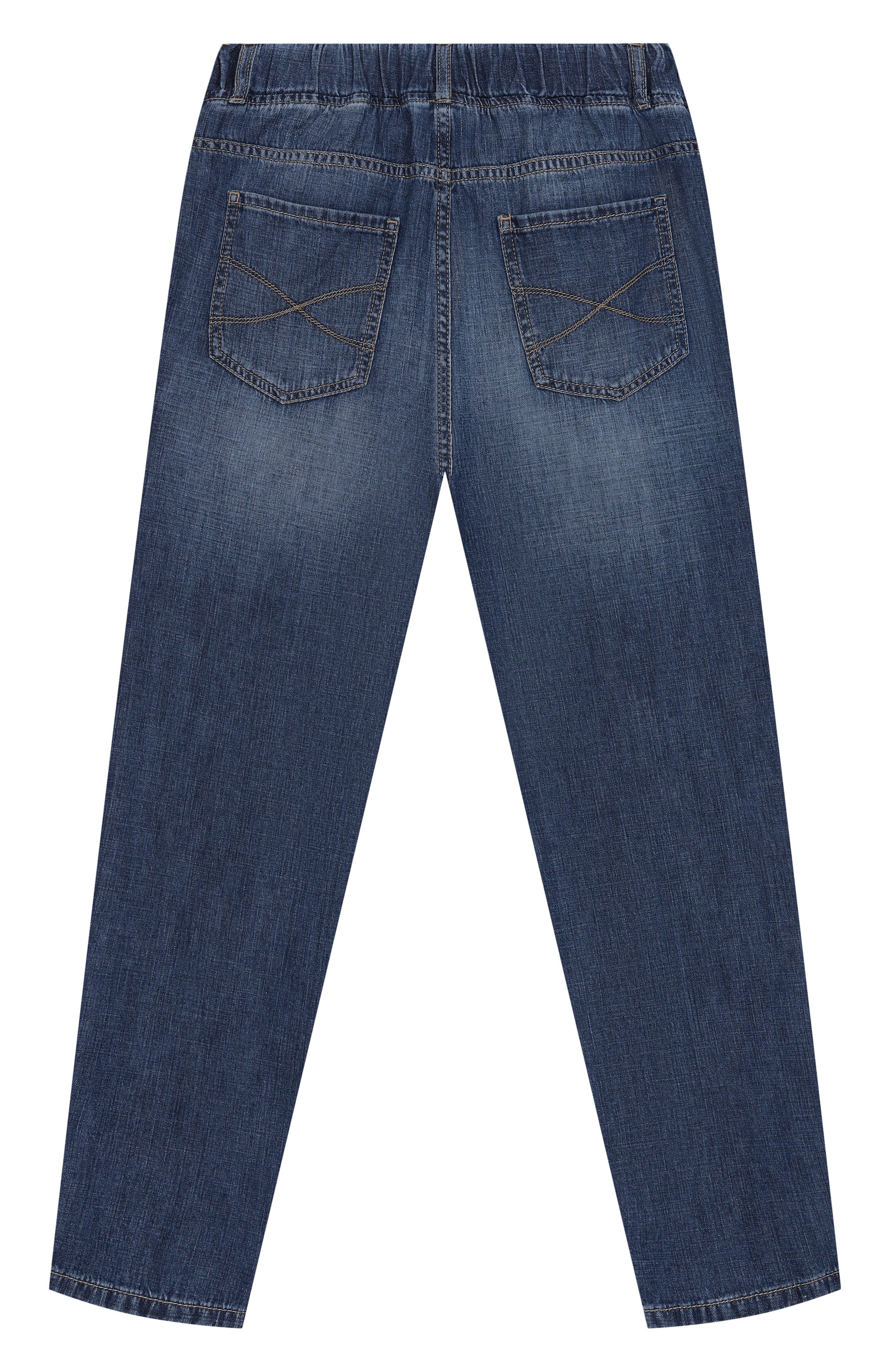 Джинсы BRUNELLO CUCINELLI синего цвета по цене 45150 руб., арт. BE645D306C, фото 2 Джинсы BRUNELLO CUCINELLI, арт. BE645D306C, фото 2