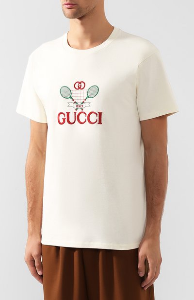 Хлопковая футболка GUCCI, арт. 548334/XJBLE, фото 3