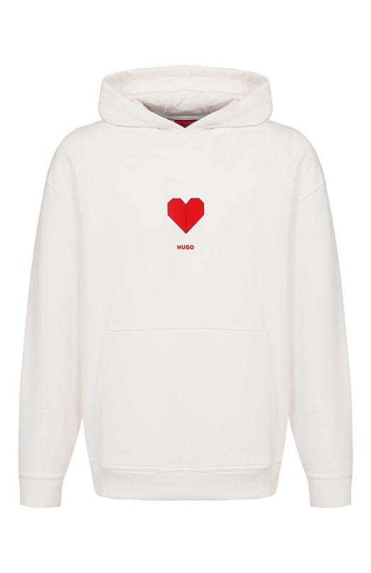 Хлопковое худи HUGO 50554025 Белый 50554025