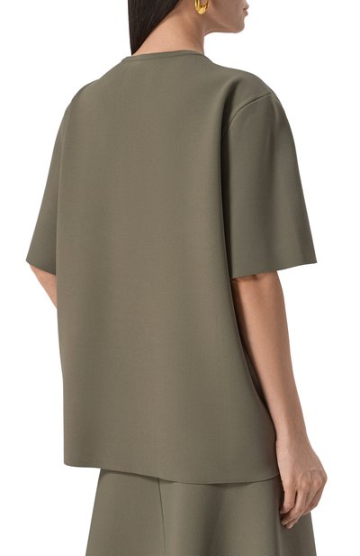 Пуловер из вискозы JIL SANDER хаки цвета по цене 245500 руб., арт. J04GC0107-J18208, фото 4 Пуловер из вискозы JIL SANDER, арт. J04GC0107-J18208, фото 4