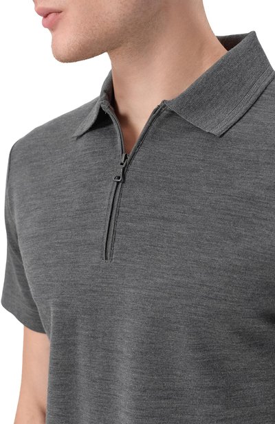 Поло из шерсти и шелка PAUL&SHARK темно-серого цвета по цене 49850 руб., арт. 15311701/3XL-6XL, фото 5 Поло из шерсти и шелка PAUL&SHARK, арт. 15311701/3XL-6XL, фото 5