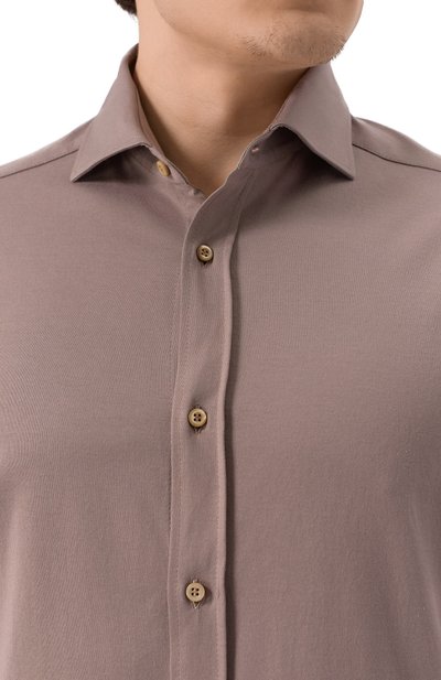 Хлопковая рубашка BRUNELLO CUCINELLI, арт. M0B136686, фото 5