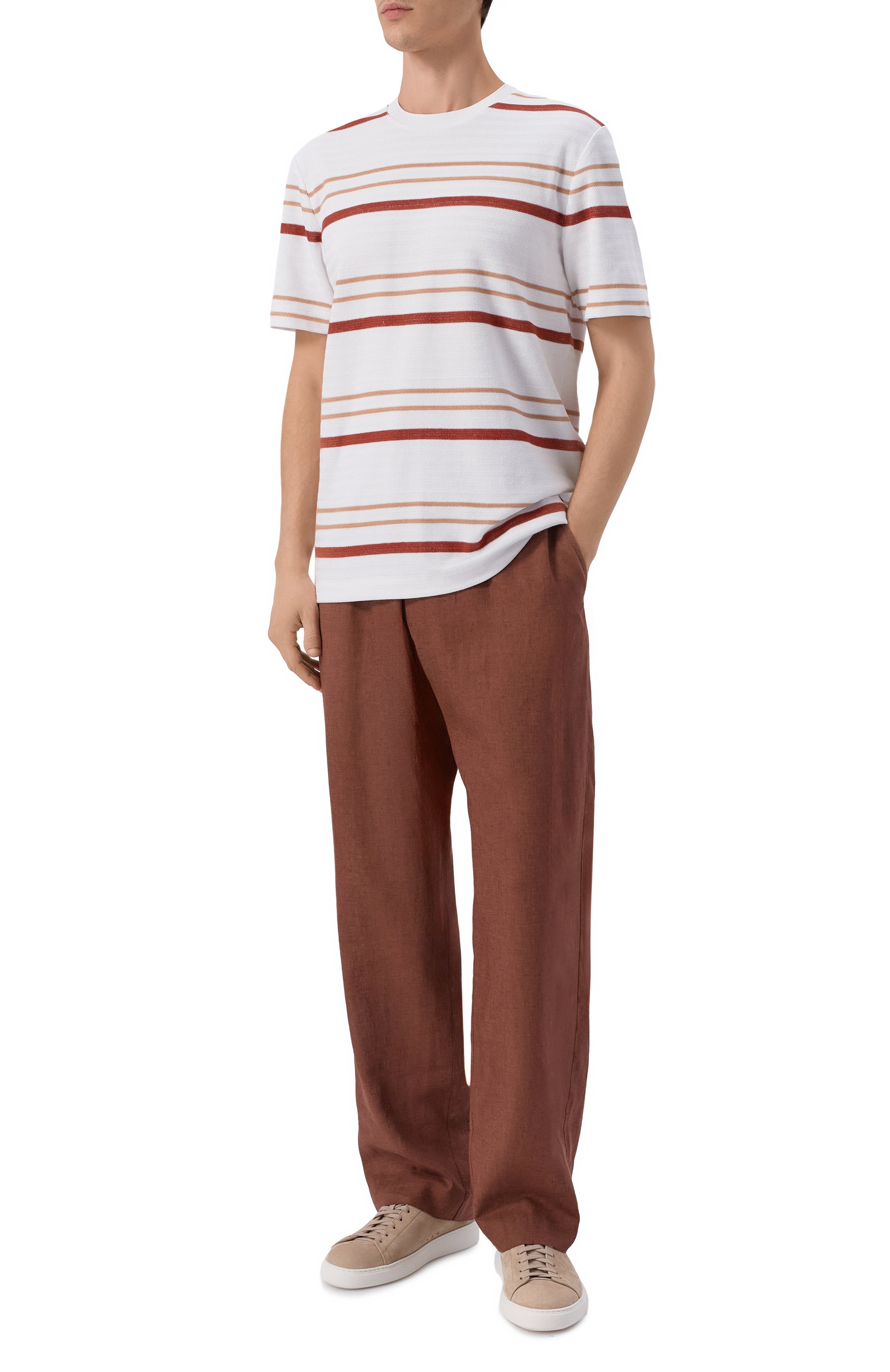 Хлопковая футболка BOSS CAMEL, арт. 50560074, фото 2