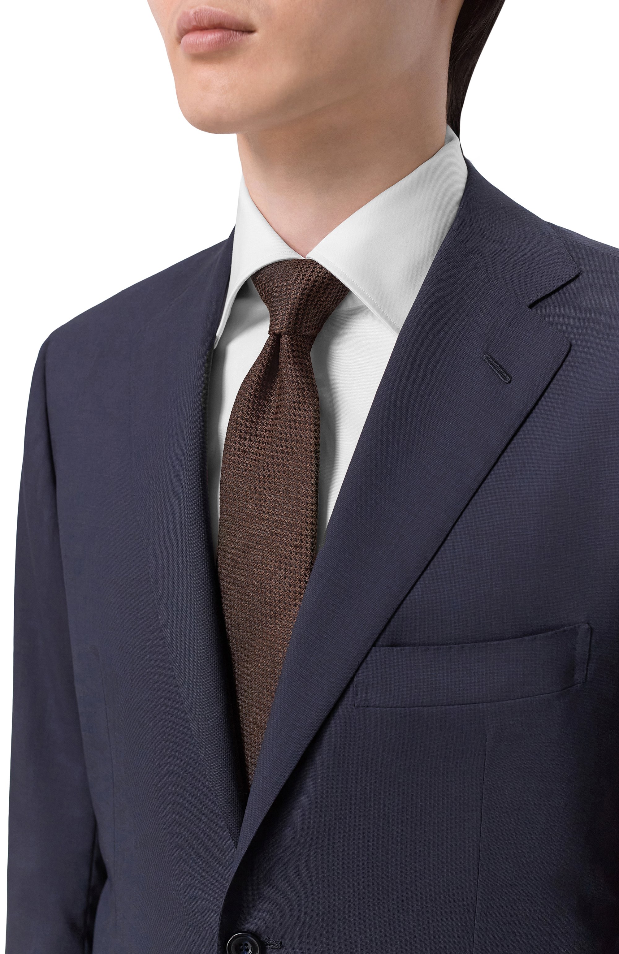 Галстук из шелка и льна CANALI, арт. 18/HJ04546, фото 2