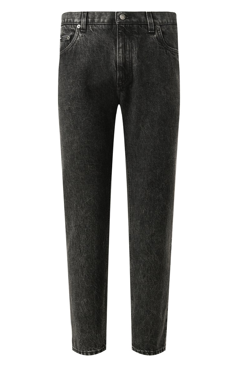 Мужские джинсы loose DOLCE & GABBANA темно-серого цвета, арт. GYJDAD/G8LL7 | Фото 1 (Длина (брюки, джинсы): Стандартные; Материал внешний: Хлопок, Деним; Силуэт М (брюки): Прямые; Кросс-КТ: Деним; Стили: Повседневный; Автоматизация состава: Проставлено; Автоматизация ТО: Проставлено)