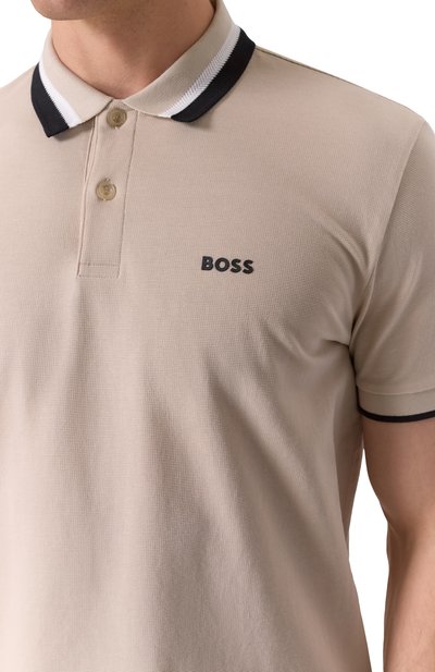 Хлопковое поло BOSS GREEN, арт. 50538101, фото 5