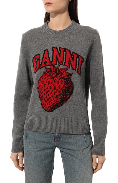 Шерстяной свитер GANNI, арт. K2090, фото 3