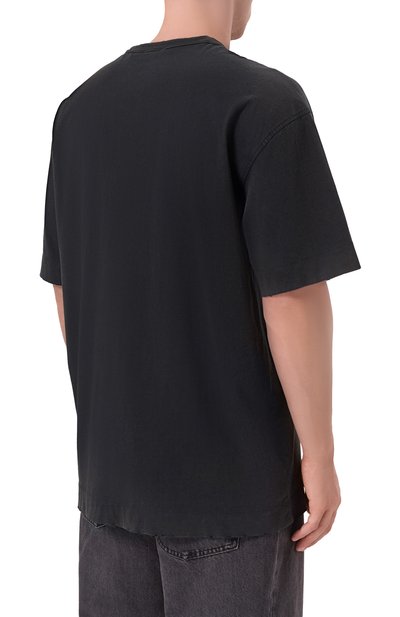 Хлопковая футболка HUGO BLUE темно-серого цвета по цене 9495 руб., арт. 50548341, фото 4 Хлопковая футболка HUGO BLUE, арт. 50548341, фото 4