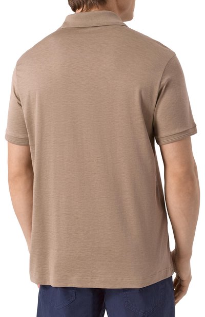 Поло из шелка и хлопка PAUL&SHARK бежевого цвета по цене 43950 руб., арт. 25411208/3XL, фото 4 Поло из шелка и хлопка PAUL&SHARK, арт. 25411208/3XL, фото 4