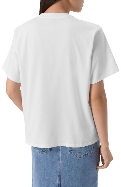 Хлопковая футболка LOULOU DE SAISON белого цвета по цене 11400 руб., арт. TELANT0, фото 4 Хлопковая футболка LOULOU DE SAISON, арт. TELANT0, фото 4