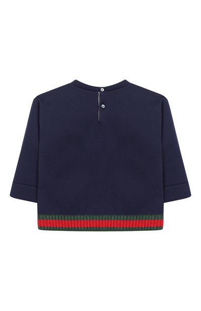 Хлопковый свитшот с бантом и металлизированной отделкой GUCCI, арт. 503947/X9073, фото 2