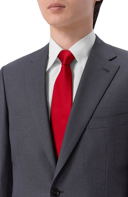 Шелковый галстук Zilli CRAV02M0600V00000 Красный  CRAV02M0600V00000 Фото 2