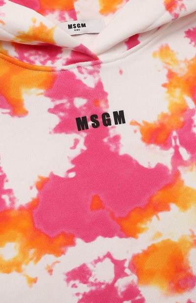 Хлопковое худи MSGM KIDS, арт. MS028933, фото 3