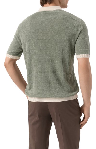 Поло изо льна и шелка CANALI, арт. C1084/MK02269, фото 4