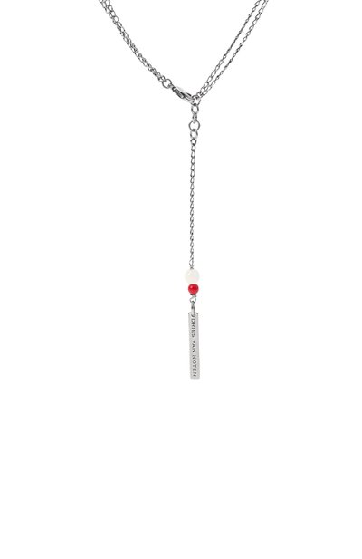 Колье DRIES VAN NOTEN серебряного цвета по цене 97700 руб., арт. 018232/0079, фото 4 Колье DRIES VAN NOTEN, арт. 018232/0079, фото 4