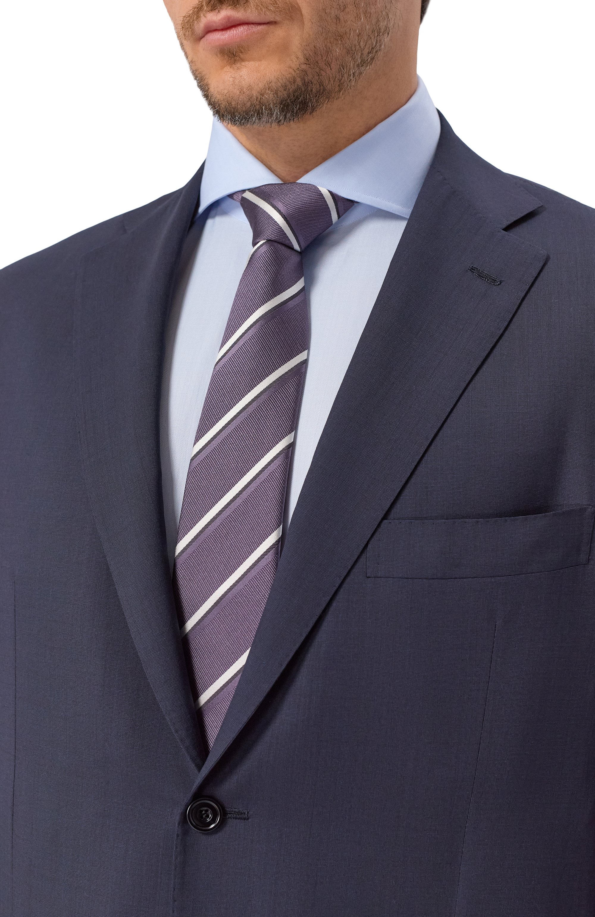 Галстук BOSS фиолетового цвета по цене 9195 руб., арт. 50560845, фото 2 Галстук BOSS, арт. 50560845, фото 2