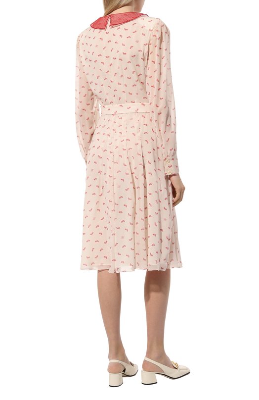 Шелковое платье Ulyana Sergeenko ABM009FW23P 2459т23 Кремовый  ABM009FW23P 2459т23 Фото 4