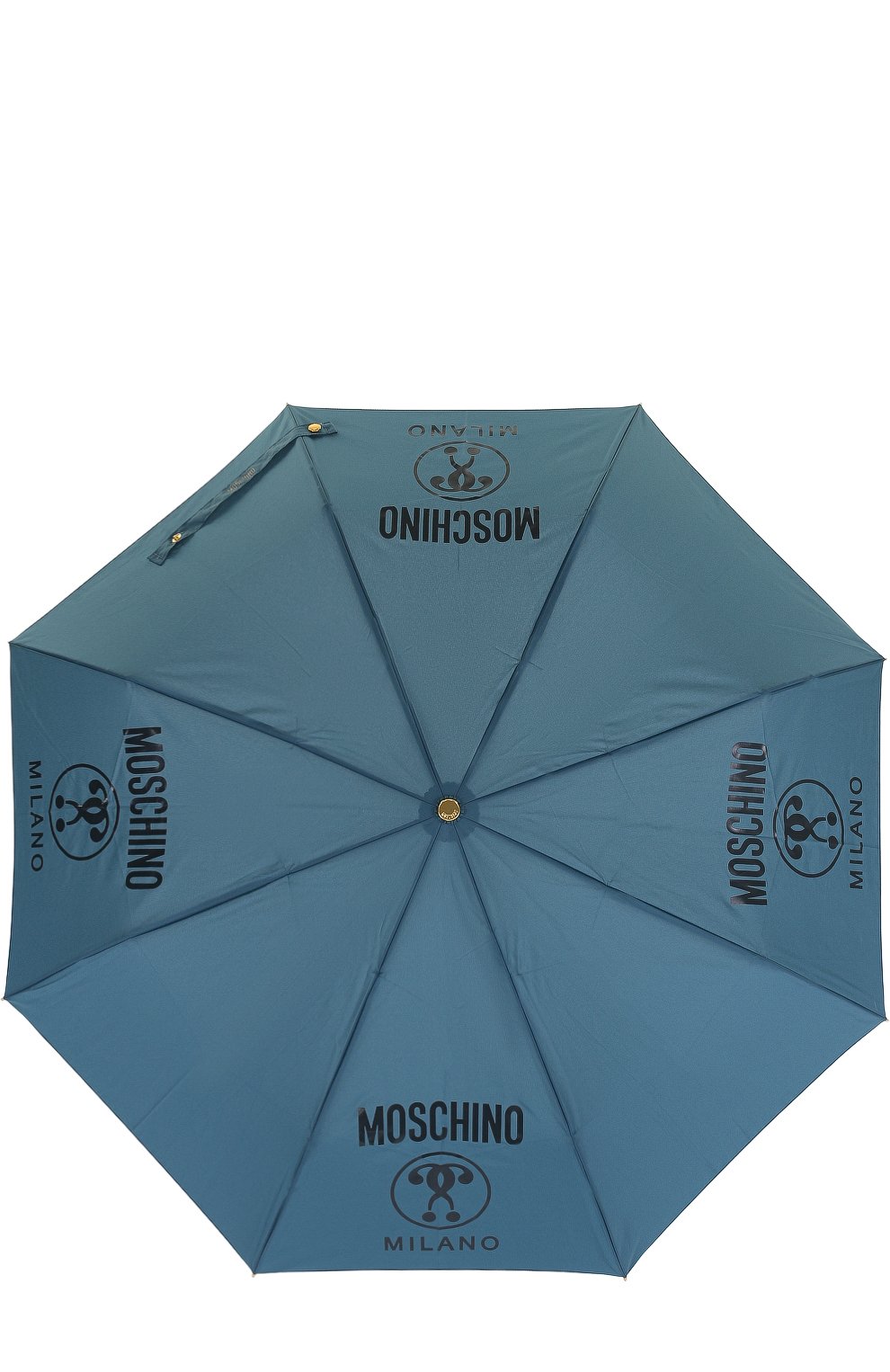 Складной зонт с принтом MOSCHINO синего цвета по цене 10550 руб., арт. 8010-0PENCL0SE, фото 1 Складной зонт с принтом MOSCHINO, арт. 8010-0PENCL0SE, фото 1