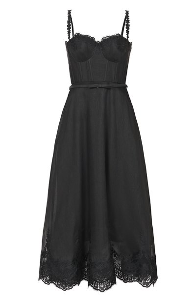 Женское платье изо льна и шелка ZIMMERMANN, арт. 5179DF251