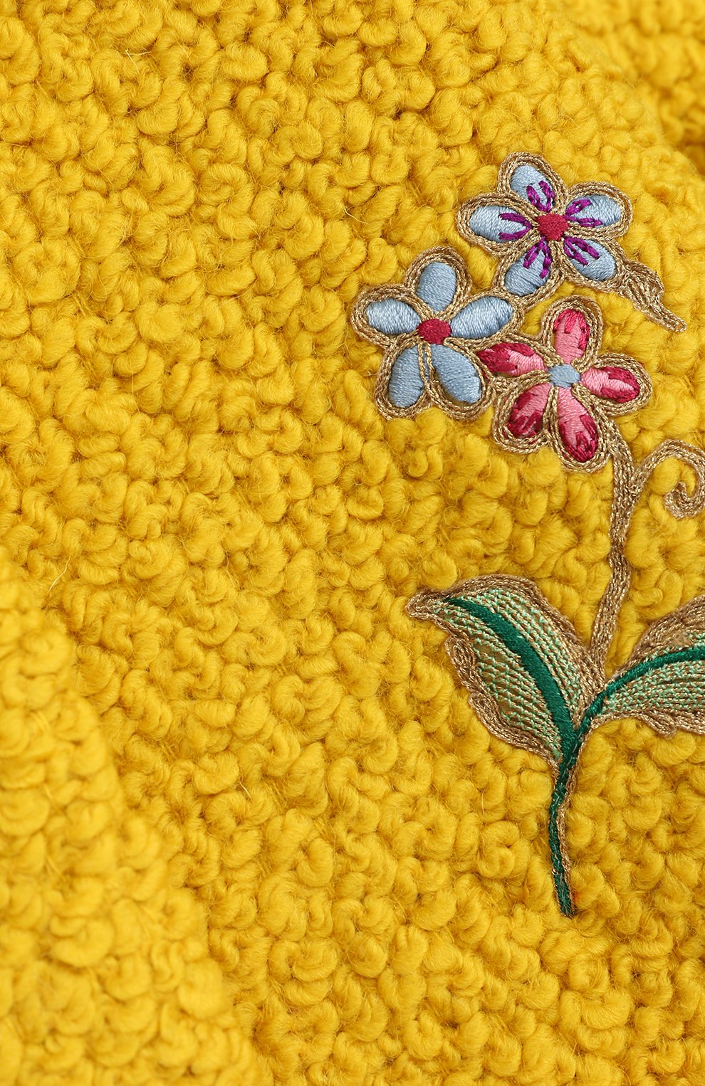 Шерстяное пальто с контрастной отделкой и нашивками GUCCI разноцветного цвета по цене 114000 руб., арт. 477430/ZB403, фото 3 Шерстяное пальто с контрастной отделкой и нашивками GUCCI, арт. 477430/ZB403, фото 3