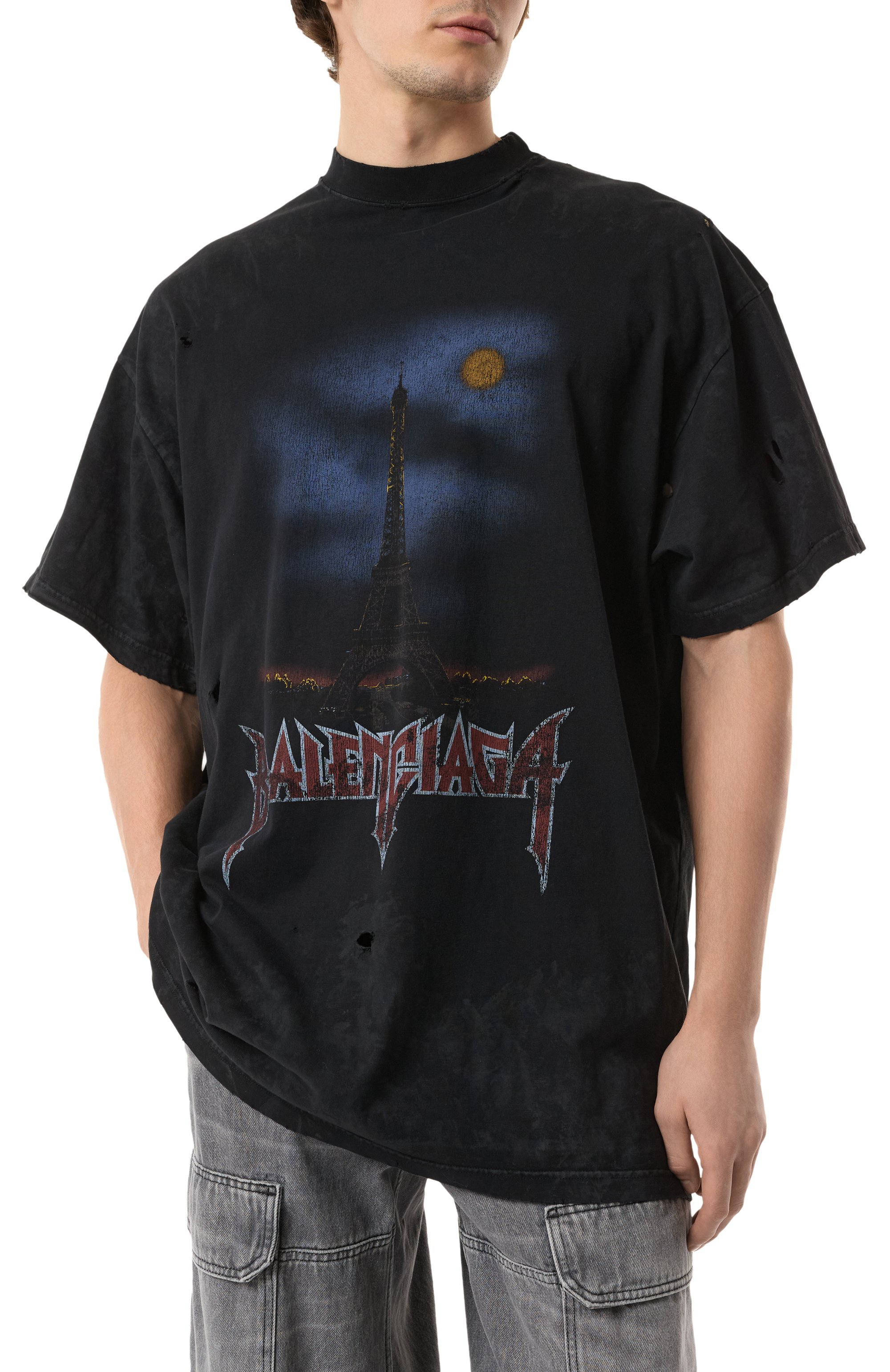 Хлопковая футболка BALENCIAGA, арт. 739028/TQVX6, фото 3