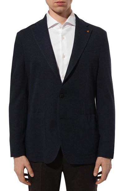 Пиджак из шерсти и хлопка SARTORIA LATORRE темно-синего цвета по цене 61550 руб., арт. JD74/JG041, фото 5 Пиджак из шерсти и хлопка SARTORIA LATORRE, арт. JD74/JG041, фото 5