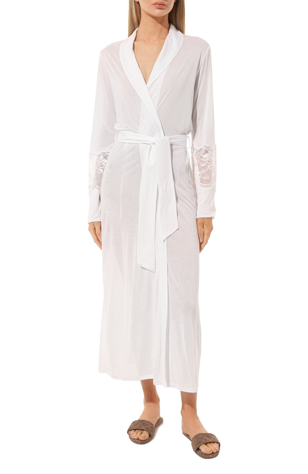 Халат LA PERLA белого цвета по цене 26300 руб., арт. 0048210, фото 3 Халат LA PERLA, арт. 0048210, фото 3