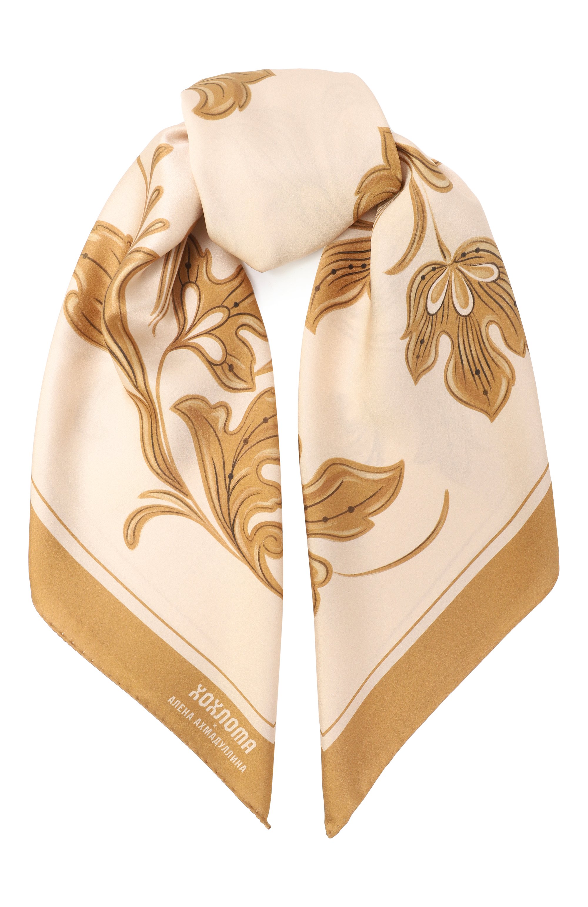 Шелковый платок ХОХЛОМА Х АЛЕНА АХМАДУЛЛИНА, арт. WTA111O, фото 1
