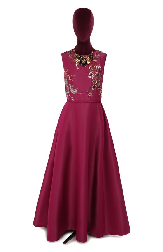 

Шелковое платье Oscar de la Renta, Розовый