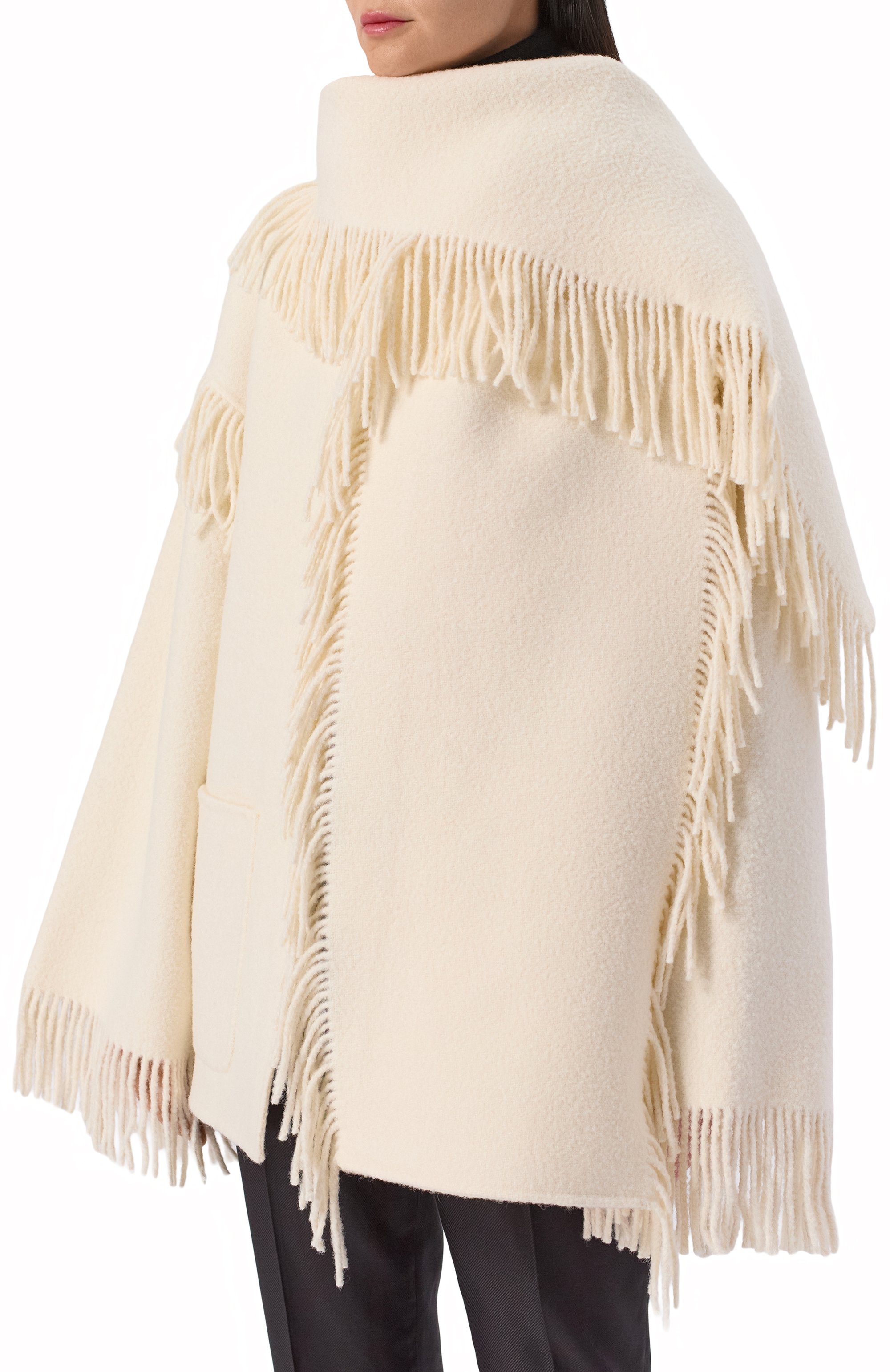 Шерстяное пальто TOTEME кремового цвета по цене 178500 руб., арт. 254-WR00242-FB0471, фото 3 Шерстяное пальто TOTEME, арт. 254-WR00242-FB0471, фото 3