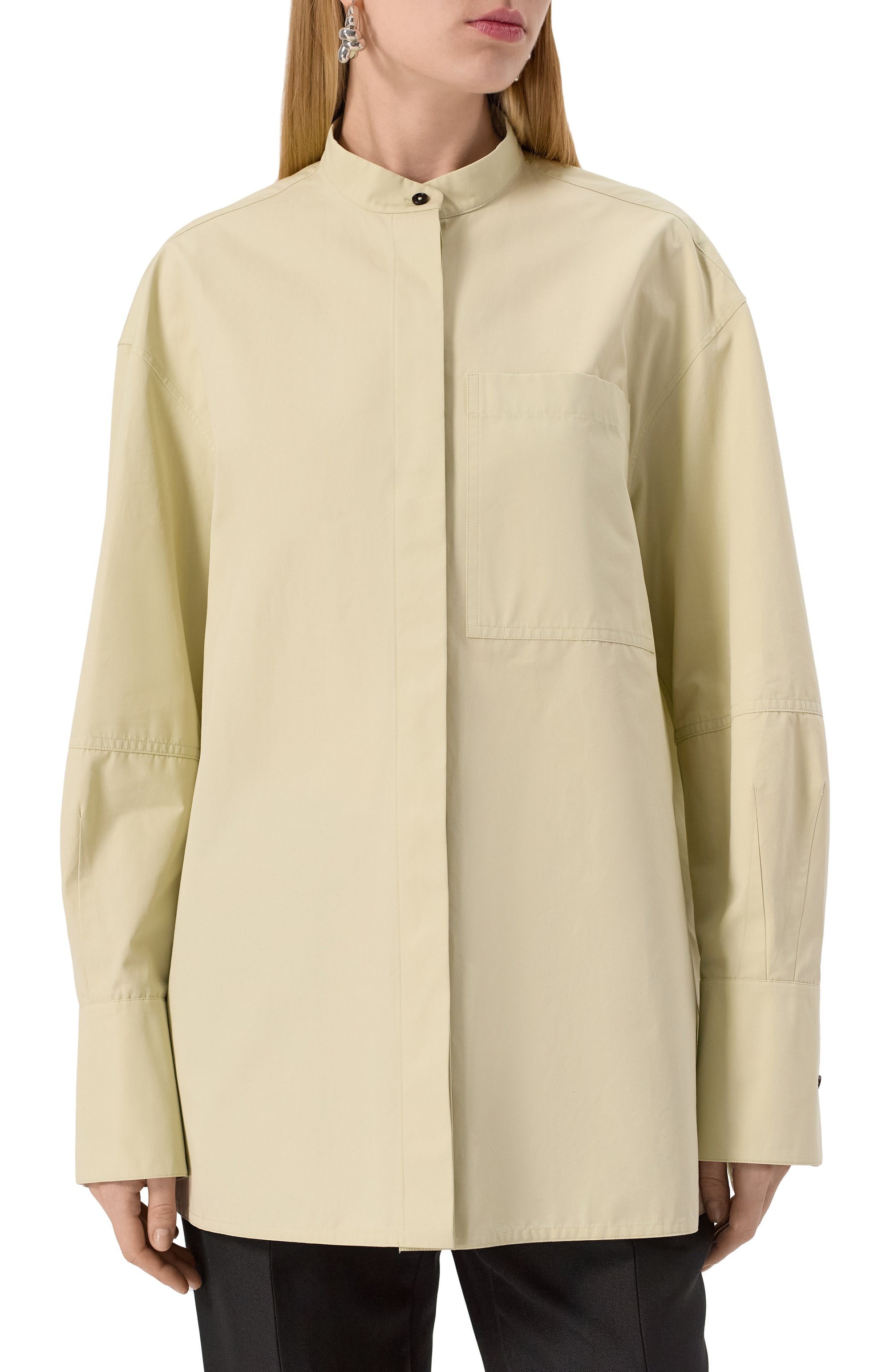 Хлопковая рубашка JIL SANDER, арт. J04DL0007/J45002, фото 3