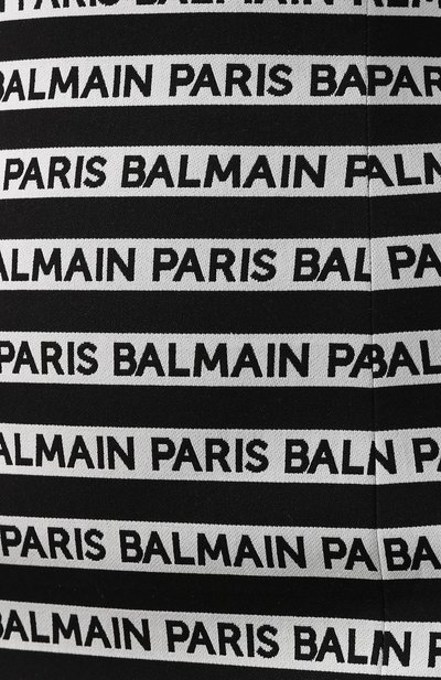 Хлопковая юбка BALMAIN черно-белого цвета по цене 238500 руб., арт. RF14219/C057, фото 5 Хлопковая юбка BALMAIN, арт. RF14219/C057, фото 5