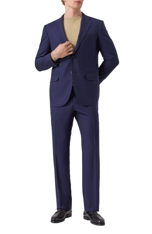 Шерстяной костюм Kiton UA81K0633E07 Синий  UA81K0633E07 Фото 2