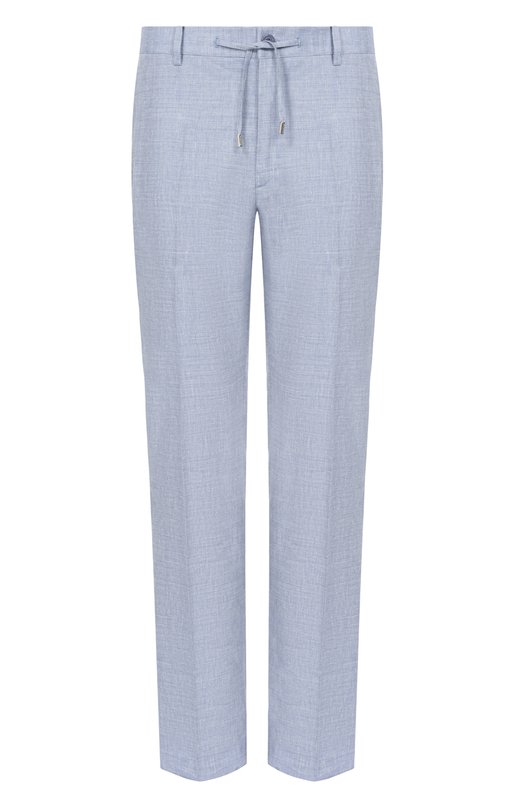 Брюки изо льна и шерсти Stefano Ricci M1T610002H/WL003L Голубой M1T610002H/WL003L