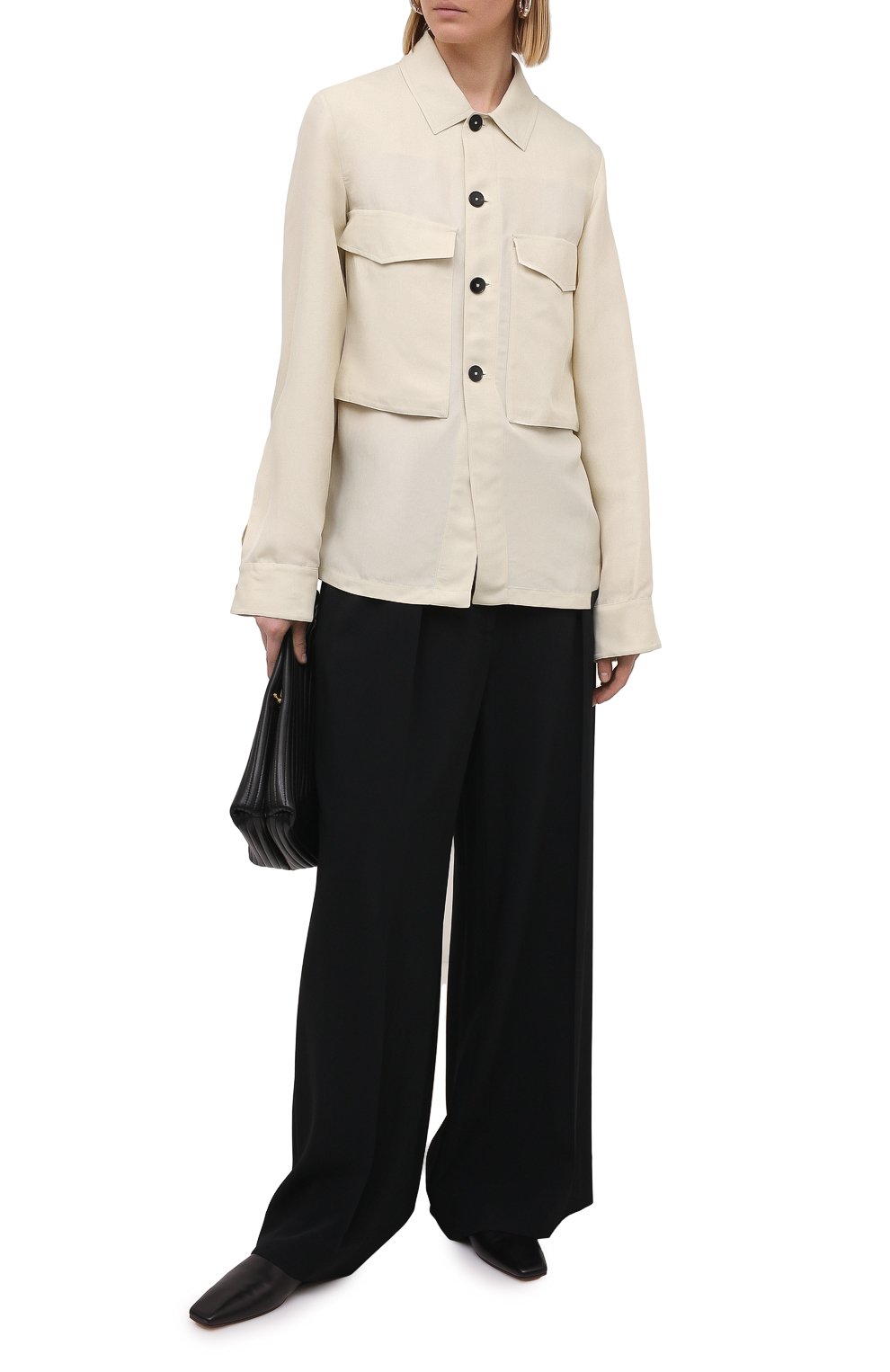 Рубашка из вискозы и шелка JIL SANDER, арт. JSPS150005-WS391900A, фото 2