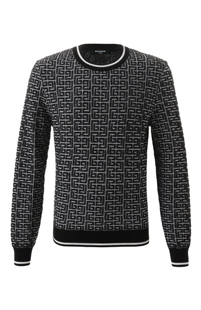 Мужской джемпер из шерсти и льна BALMAIN, арт. EH1KD000/KI03