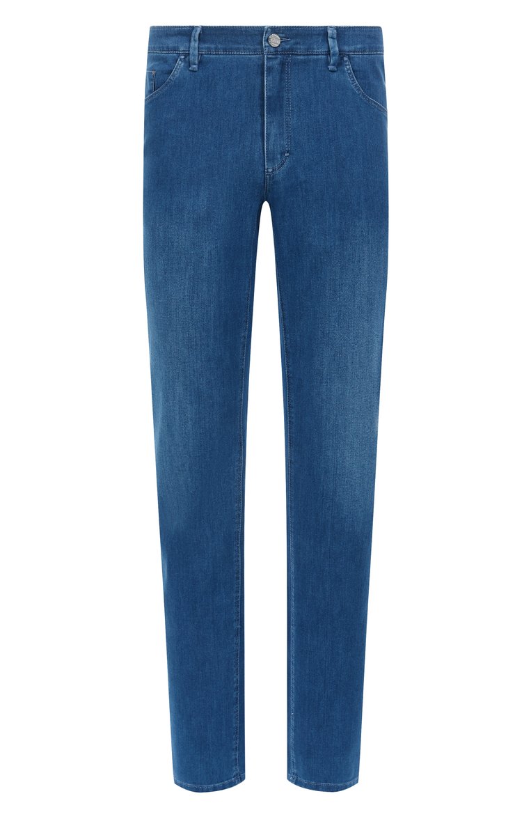 Мужские джинсы slim fit ZILLI синего цвета, арт. J5T002M0441VZA0V0 | Фото 1 (Материал внешний: Хлопок, Деним; Длина (брюки, джинсы): Стандартные; Силуэт М (брюки): Прямые; Стили: Классический; Кросс-КТ: Деним; Автоматизация ТО: Проставлено; Автоматизация состава: Проставлено; Детали: Делаве)