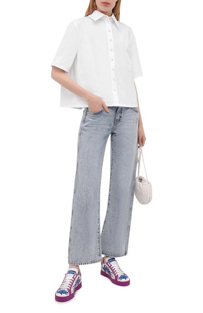 Кожаные кеды portofino DOLCE & GABBANA разноцветного цвета по цене 87650 руб., арт. CK1545/B5831, фото 2 Кожаные кеды portofino DOLCE & GABBANA, арт. CK1545/B5831, фото 2