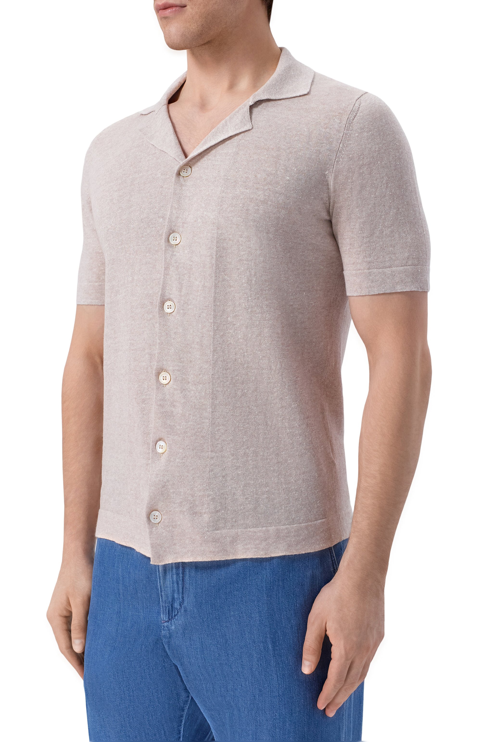 Рубашка изо льна и хлопка GRAN SASSO, арт. 57184/18637, фото 3