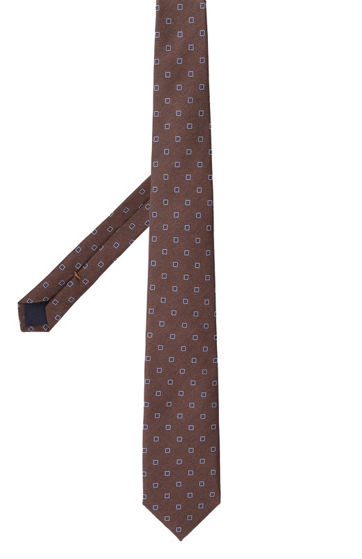Шелковый галстук Corneliani 25U302-2520323 Коричневый  25U302-2520323 Фото 3
