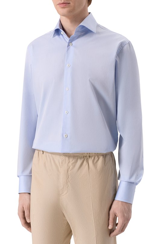 Хлопковая сорочка Van Laack VL-RIVARA-SF05N/150444 Голубой  VL-RIVARA-SF05N/150444 Фото 3