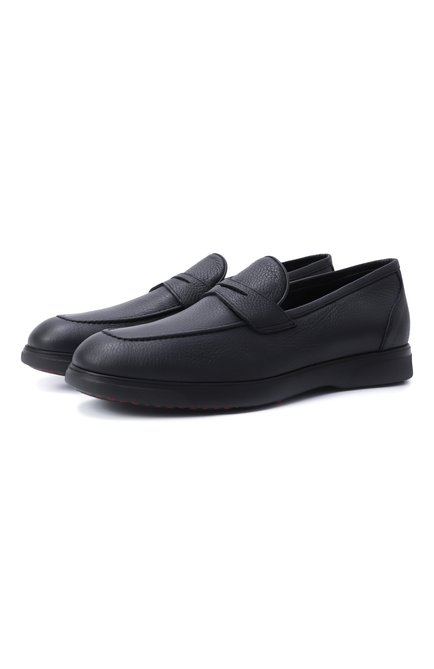 Мужские кожаные пенни-лоферы KITON, арт. USSA103N0012602