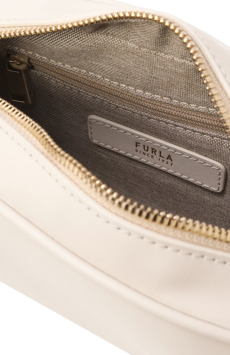 Женская сумка furla goccia mini FURLA белого цвета, арт. WE00747/BX3104 | Фото 5 (Ремень/цепочка: На ремешке; Материал: Натуральная кожа; Размер: mini)