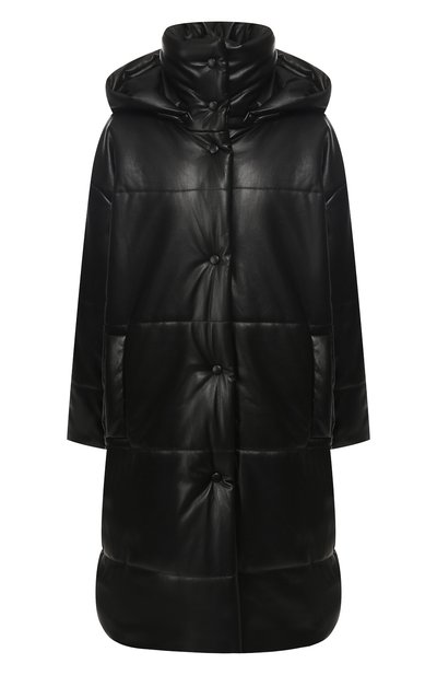 Пальто с капюшоном NANUSHKA, арт. ESKA_BLACK_VEGAN LEATHER, фото 1