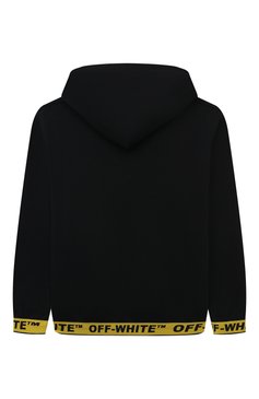 Детский хлопковое худи OFF-WHITE черного цвета, арт. 0BBB004C99FLE001 | Фото 2 (Рукава: Длинные; Мальчики Кросс-КТ: Худи-одежда; Материал сплава: Проставлено; Материал внешний: Хлопок; Драгоценные камни: Проставлено)