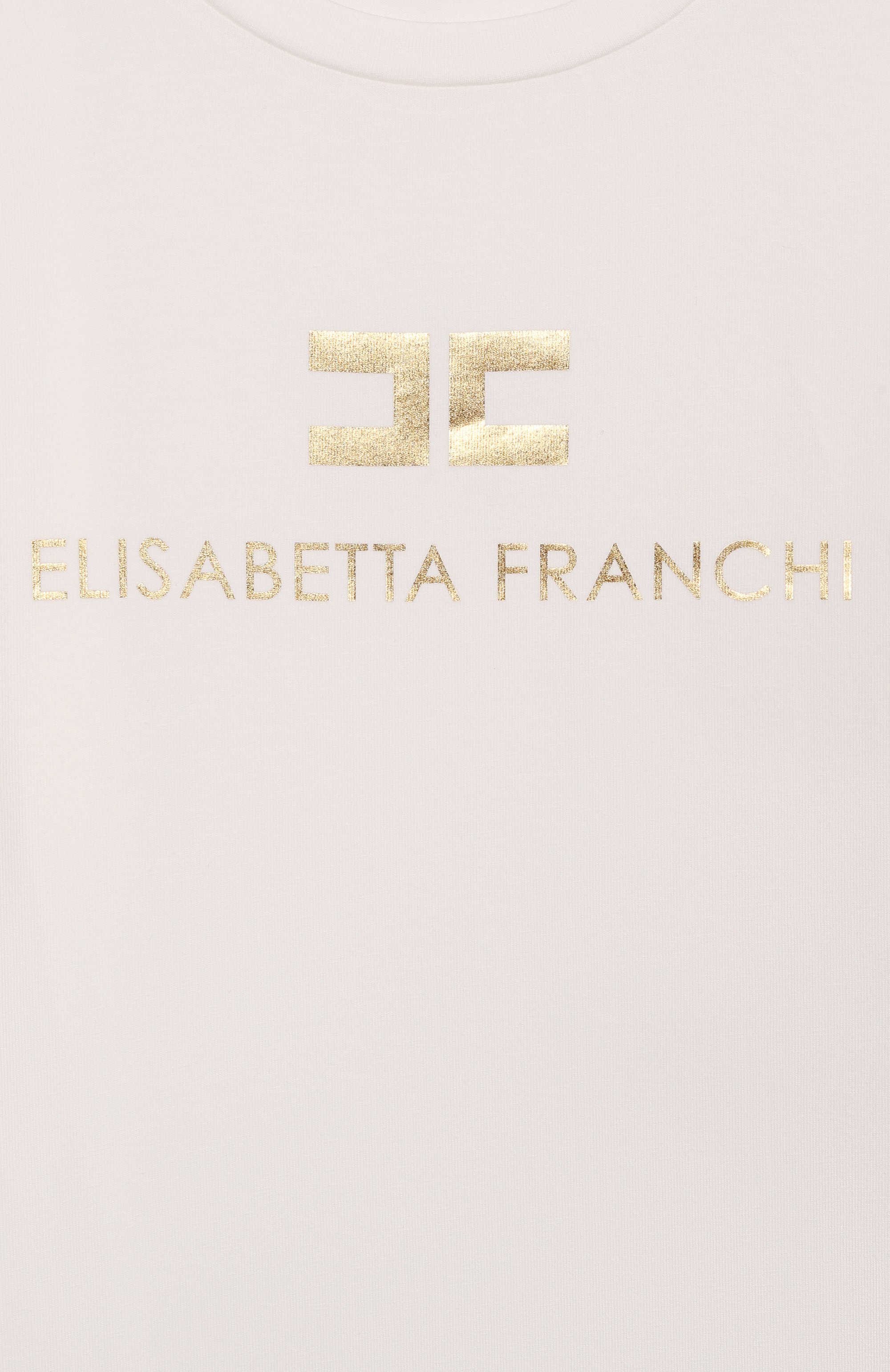 Хлопковая футболка ELISABETTA FRANCHI LA MIA BAMBINA, арт. EFTS2600/JE006_001, фото 3