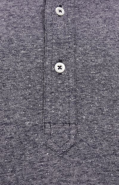 Поло изо льна и хлопка BRUNELLO CUCINELLI, арт. MW8353966, фото 5