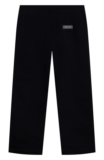 Хлопковые брюки MONNALISA темно-синего цвета по цене 8050 руб., арт. 28D403, фото 2 Хлопковые брюки MONNALISA, арт. 28D403, фото 2