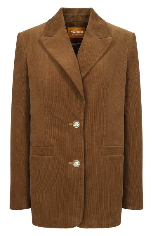 Вельветовый жакет Хохлома х Алена Ахмадуллина WTJ2341 Коричневый WTJ2341