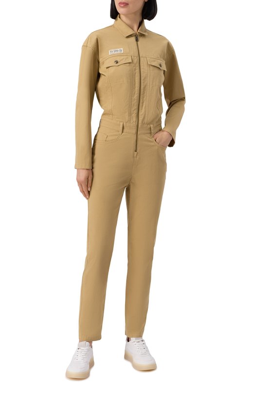 Хлопковый комбинезон Aeronautica Militare 251TU147DCT3504 Бежевый  251TU147DCT3504 Фото 3